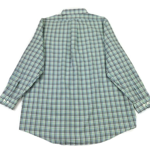 Martin The Club Shirt Green Blue White Plaid Long Sleeve Button Up Shirt Mens XL - Picture 2 of 11